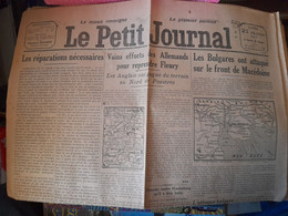 WWI Quotidien Le Petit Journal 21 Aout 1916 Les Bulgares Ont Attaqué Sur Le Front De Macédoine Salonique - Le Petit Parisien