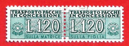 1946/81 (14/ll) Pacchi In Concessione Filigrana Stelle IV Lire 120 - Usato - Consigned Parcels