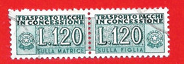 1946/81 (14/ll) Pacchi In Concessione Filigrana Stelle IV Lire 120 - Usato - Consigned Parcels