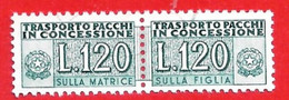 1946/81 (14/ll) Pacchi In Concessione Filigrana Stelle IV Lire 120 - Usato - Consigned Parcels