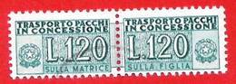 1946/81 (14/ll) Pacchi In Concessione Filigrana Stelle IV Lire 120 - Usato - Colis-concession