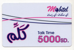 SOUDAN PREPAYEE MOBITEL 5000SD Date 31/12/2005 - Soedan