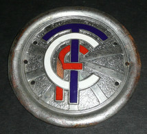 Rare Ancienne Plaque De Calandre émaillée,  Automobilia, Touring Club De France TCF - Targhe Rallye