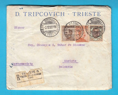 D. TRIPCOVICH-TRIESTE (Compagnia Di Navigazione) Lettera Raccomandata Inviata Al Capitano G. Suhor A Kućište * Dobrota - Sonstige & Ohne Zuordnung