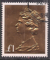 GB 2017 QE2 £1 Gold Embossed Machin Anniv SG U3966 Ex Book Used DY 21 ( H1176 ) - Unused Stamps