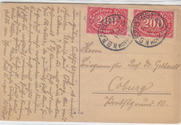 BAHNPOST HOFH-HASSF 9.8.23 Mit 248 (2) Frankiert - Lettres & Documents