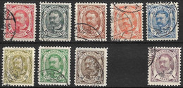 Luxembourg 1906 Grossherzog Wilhelm 9 Werte Vom Satz Bis 1 Fr. Michel 72 / 79- 81 - 1906 Wilhelm IV.