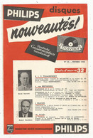 Disques , Nouveautés , PHILIPS , POLYDOR, Février 1955 , 4 Pages , 3 Scans , Frais Fr 1.75 E - Other & Unclassified