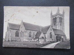 GB AK / PK 1907 Farnham Parish Church Sauberer Stempel Aldershot Nach Hill End Villa Blakeney - Andere & Zonder Classificatie