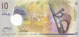 MALDIVES - 10 Rufiyaa 2016 (2015) UNC Polymer - Maldiven