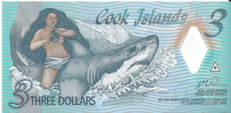 COOK ISLANDS - 3 Dollars 2021 Polymer UNC - Cook Islands