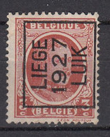 BELGIË - PREO - Nr 154 A - LIEGE 1927 LUIK - (*) - Typo Precancels 1922-31 (Houyoux)
