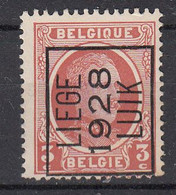 BELGIË - PREO - Nr 170 A - LIEGE 1928 LUIK - (*) - Sobreimpresos 1922-31 (Houyoux)