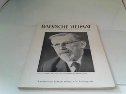 Badische Heimat - Mein Heimatland 47.Jahrgang 1967 Heft 1/2 - Allemagne (général)