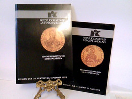 Konvolut 2 Kataloge 1. 100 Numismatische Kostbarkeiten  28. Sept. 1999,  Auktion 50. Katalog Und 2. Brandenbur - Numismatik