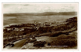 Ref 1513 - 1943 Real Photo Postcard - Largs From Haylie Brae - Renfrewshire Scotland - Renfrewshire