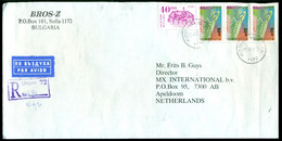 Bulgaria 1996 Registered Airmail Cover From Bros To Holland Mi 4017 (3) And 4205 - Airmail