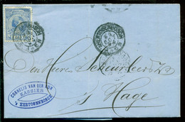 Nederland 1894 Brief Verzonden Uit 's Hertogenbosch Met Zegel NVPH 35 Met Ontvangststempels En Kastje F55 - Storia Postale