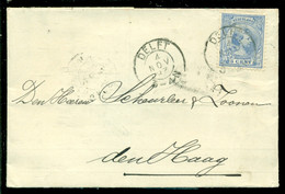 Nederland 1897 Brief Verzonden Uit Delft Met Zegel NVPH 35 Met Ontvangststempels En Geen Kastje - Storia Postale