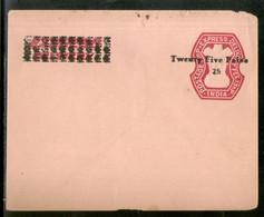 India 15p+13p Express Delivery Envelope With Overprint MINT # 16314 - Buste