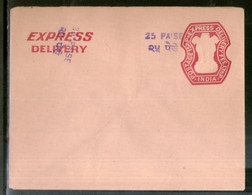 India 15p+13p Express Delivery Envelope With Overprint MINT # 7102 - Omslagen