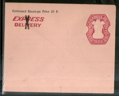 India 15p+13p Express Delivery Envelope With Overprint MINT # 6490 - Omslagen