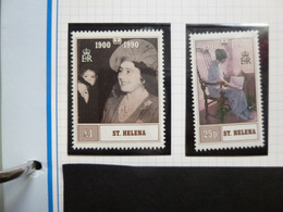 ST HELENA ISLANDS SG 570-71 MINT QUEEN MOTHER 90TH BIRTHDAY - St. Helena