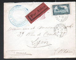 Maroc, 1925, Enveloppe Avec Cachet Militaire Pour Lyon - Briefe U. Dokumente