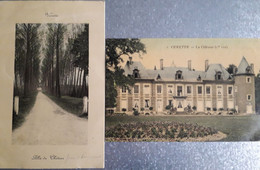 Lot De 2 Cartes Postales De Venette, 60,les Allées Du Château, Et Le Château - Venette