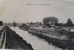 Carte Postale De Venette, 60, Le Canal, Un Train De Bateau, Péniche, - Venette