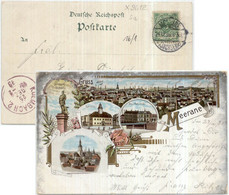 1899 Gruss Aus Meerane > Kulmbach Lithographie - Meerane