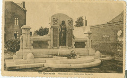 Quiévrain; Monument Aux Morts Pour La Patrie - Voyagé.  (Cornu - Quiévrain) - Quiévrain