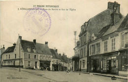 Rémalard * Place Du Marché Rue De L'église * Bijouterie * Pharmacie * Cachet Détachement 25ème Bataillon Chasseurs - Remalard