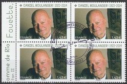 2022 - Y/T 5552 ? - OBLITERE 1er JOUR - "DANIEL BOULANGER 1922-2014 - ECRIVAIN, POETE" - BLOC 4T ISSU FEUILLET - Used Stamps