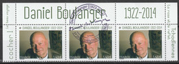 2022 - Y/T 5552 ? - OBLITERE 1er JOUR - "DANIEL BOULANGER 1922-2014 - ECRIVAIN, POETE" - BLOC 3T ISSU HAUT FEUILLET - Used Stamps