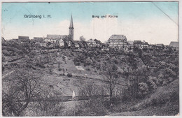 Grünberg I. H. - Burg Und Kirche - Feldpostkarte - Gruenberg