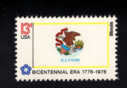 206111770 1976 (XX) POSTFRIS MINT NEVER HINGED  SCOTT  1653  Flag American Bicentennial  ILLINOIS - Nuevos