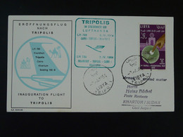 Lettre Premier Vol First Flight Cover Tripoli --> Khartoum Soudan Lufthansa 1964 Ref 102763 - Libya