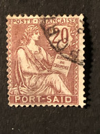PORT SAID  20c Brun Type Mouchon Oblitéré - Used Stamps