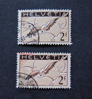 Suisse Switzerland - 2 PA 1933 Dove And Cloud ( Pigeon Et Nuage ) With Grid  ( Grille ,  Gerifelt ) Used - Gebruikt