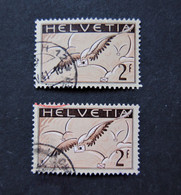 Suisse Switzerland - 2 PA 1933 Dove And Cloud ( Pigeon Et Nuage ) With Grid  ( Grille ,  Gerifelt ) Used - Used Stamps