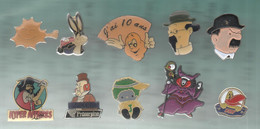 PINS PIN'S DISNEY 1194 DIVERS JUNIOR FOLKLORE PIRATE TINTIN PICKWICK LAPIN FLY  LOT 10 PINS - Disney