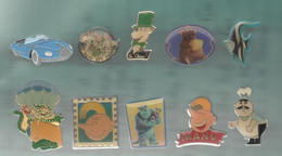 PINS PIN'S DISNEY 1196 DIVERS POISSON MANU RAT PARACHUTE TIMBRE SOURIS LA CLASSE  SPIROU LOT 10 PINS - Disney