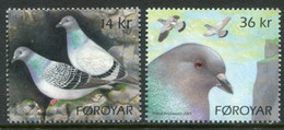 FAEROE ISLANDS 2009 Rock Pigeons MNH / **.  Michel 683-84;  SG 602-03 - Faroe Islands