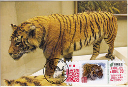 China 2022 China Xinjiang Tiger Label ATM Stamps Maximum Card B - Maximum Cards
