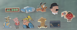 PINS PIN'S DISNEY 1198 DIVERS AL DOG AFHB NICK ET POUF SPOTTYMAN PLUTO COCHON TINTIN SPIROU   LOT 10 PINS - Disney