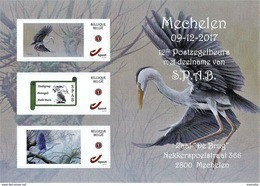 Event Card   S.P.A.B. 9/12/2017  (2x Blauwe Reiger + Logo S.P.A.B.) - 1985-.. Uccelli (Buzin)