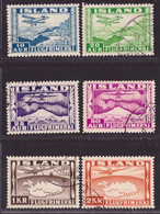 Iceland, 1934 Air Mail Used Set             -ED32 - Poste Aérienne