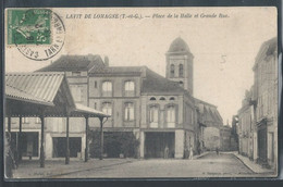 CPA 82 - Lavit-de-Lomagne, Place De La Halle Et Grande Rue - Lavit