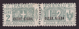 Oltre Giuba, 2 Lire Pacchi Postali Del 1925 Nuovo *       -ED17 - Oltre Giuba